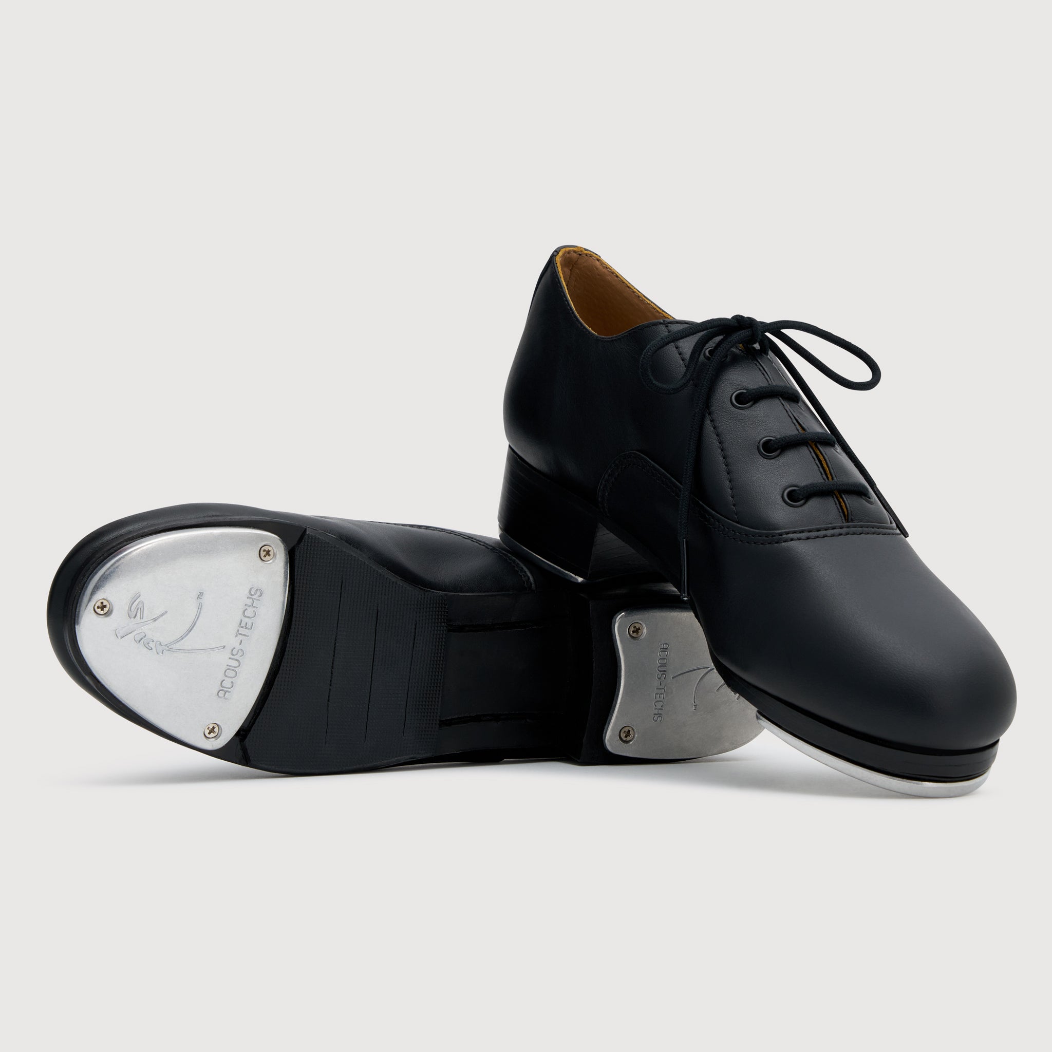 Childs/Adults Leather Lace Up Oxford Taps - Loose Fit Tap Plates